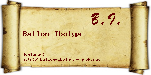 Ballon Ibolya névjegykártya