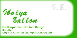 ibolya ballon business card